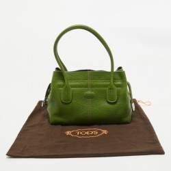 Tod's Green Leather D Bag Media Tote