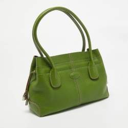 Tod's Green Leather D Bag Media Tote