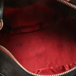 Tod's by Ferrari Black/Red Leather and Suede Micky Hobo