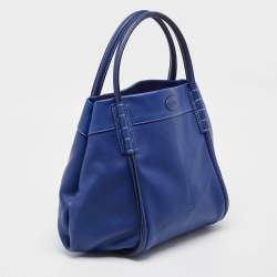 Tod's Blue Leather Shade Tote