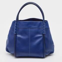 Tod's Blue Leather Shade Tote