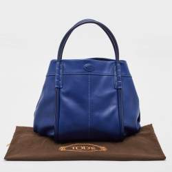 Tod's Blue Leather Shade Tote