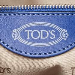 Tod's Blue Leather Shade Tote