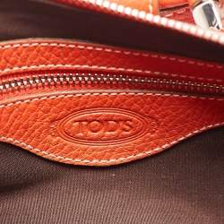 Tod's Orange Leather Charlotte Hobo