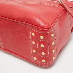 Tod's Red Leather Milky Hobo