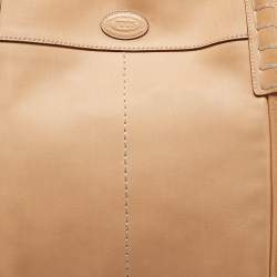 Tod's Tan Leather Large Media Tote