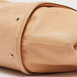 Tod's Tan Leather Large Media Tote