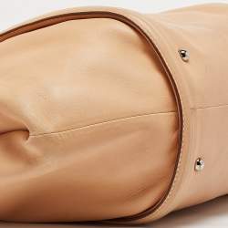 Tod's Tan Leather Large Media Tote