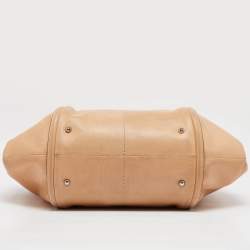 Tod's Tan Leather Large Media Tote