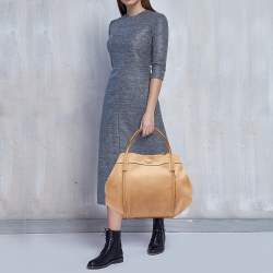 Tod's Tan Leather Large Media Tote