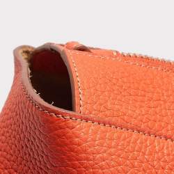 Pre Owned Tod's Orange Leather DBS Media Shopper Tote