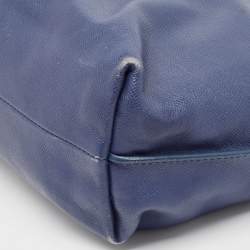 Tod's Navy Blue Leather Toronto Shopper Tote