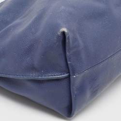 Tod's Navy Blue Leather Toronto Shopper Tote