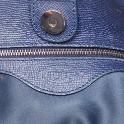 Tod's Navy Blue Leather Toronto Shopper Tote