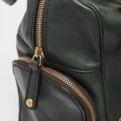 Tod's Dark Green Leather Multipocket Satchel