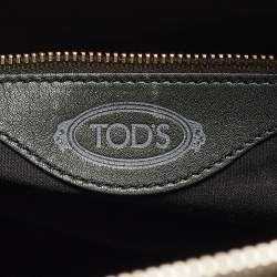 Tod's Dark Green Leather Multipocket Satchel