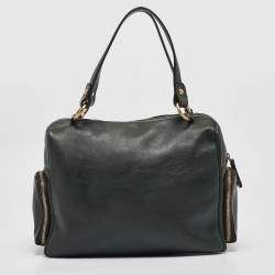 Tod's Dark Green Leather Multipocket Satchel