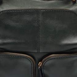 Tod's Dark Green Leather Multipocket Satchel