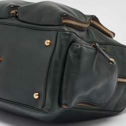 Tod's Dark Green Leather Multipocket Satchel