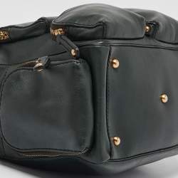 Tod's Dark Green Leather Multipocket Satchel