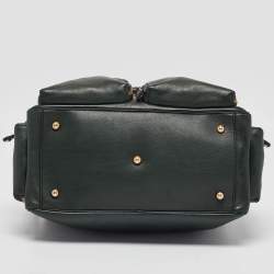 Tod's Dark Green Leather Multipocket Satchel