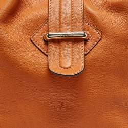 Tod's Orange Leather Flap Tote