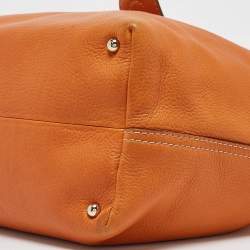 Tod's Orange Leather Flap Tote