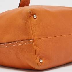 Tod's Orange Leather Flap Tote