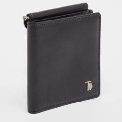Pre Owned Tod's Black Leather Money Bifold Wallet