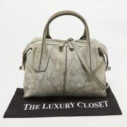 Tod's Grey Python D-Styling Bowler Bag