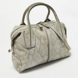 Tod's Grey Python D-Styling Bowler Bag