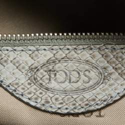 Tod's Grey Python D-Styling Bowler Bag