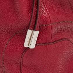 Pre Owned Tod's Red Leather Restyling D Bag Media Tote
