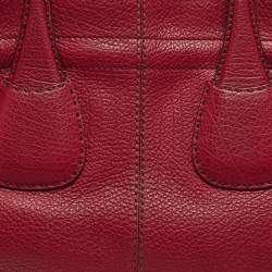 Pre Owned Tod's Red Leather Restyling D Bag Media Tote