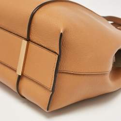 Pre Owned Tod's Brown Leather T Timeless Shopper Tote
