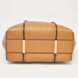 Pre Owned Tod's Brown Leather T Timeless Shopper Tote