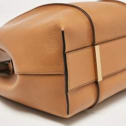 Pre Owned Tod's Brown Leather T Timeless Shopper Tote