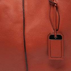 Tod's Orange Leather Medium Joy Shopper Tote