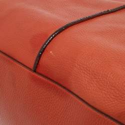 Tod's Orange Leather Medium Joy Shopper Tote