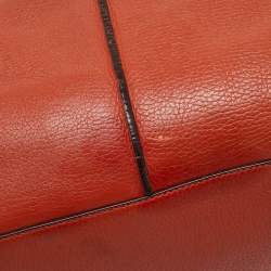 Tod's Orange Leather Medium Joy Shopper Tote