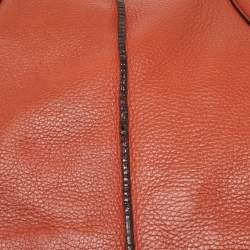Tod's Orange Leather Medium Joy Shopper Tote