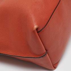 Tod's Orange Leather Medium Joy Shopper Tote