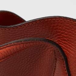 Tod's Orange Leather Medium Joy Shopper Tote
