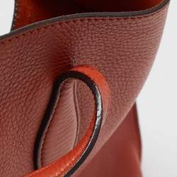 Tod's Orange Leather Medium Joy Shopper Tote