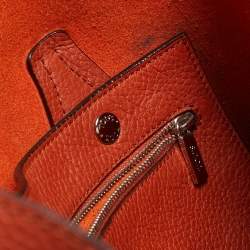 Tod's Orange Leather Medium Joy Shopper Tote