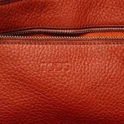 Tod's Orange Leather Medium Joy Shopper Tote