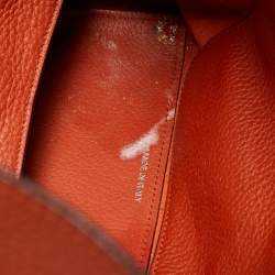 Tod's Orange Leather Medium Joy Shopper Tote