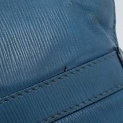 Pre Owned Tod's Blue Leather  Studded Lock Flap Shoulder Bag  