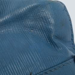 Pre Owned Tod's Blue Leather  Studded Lock Flap Shoulder Bag  