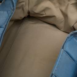 Pre Owned Tod's Blue Leather  Studded Lock Flap Shoulder Bag  